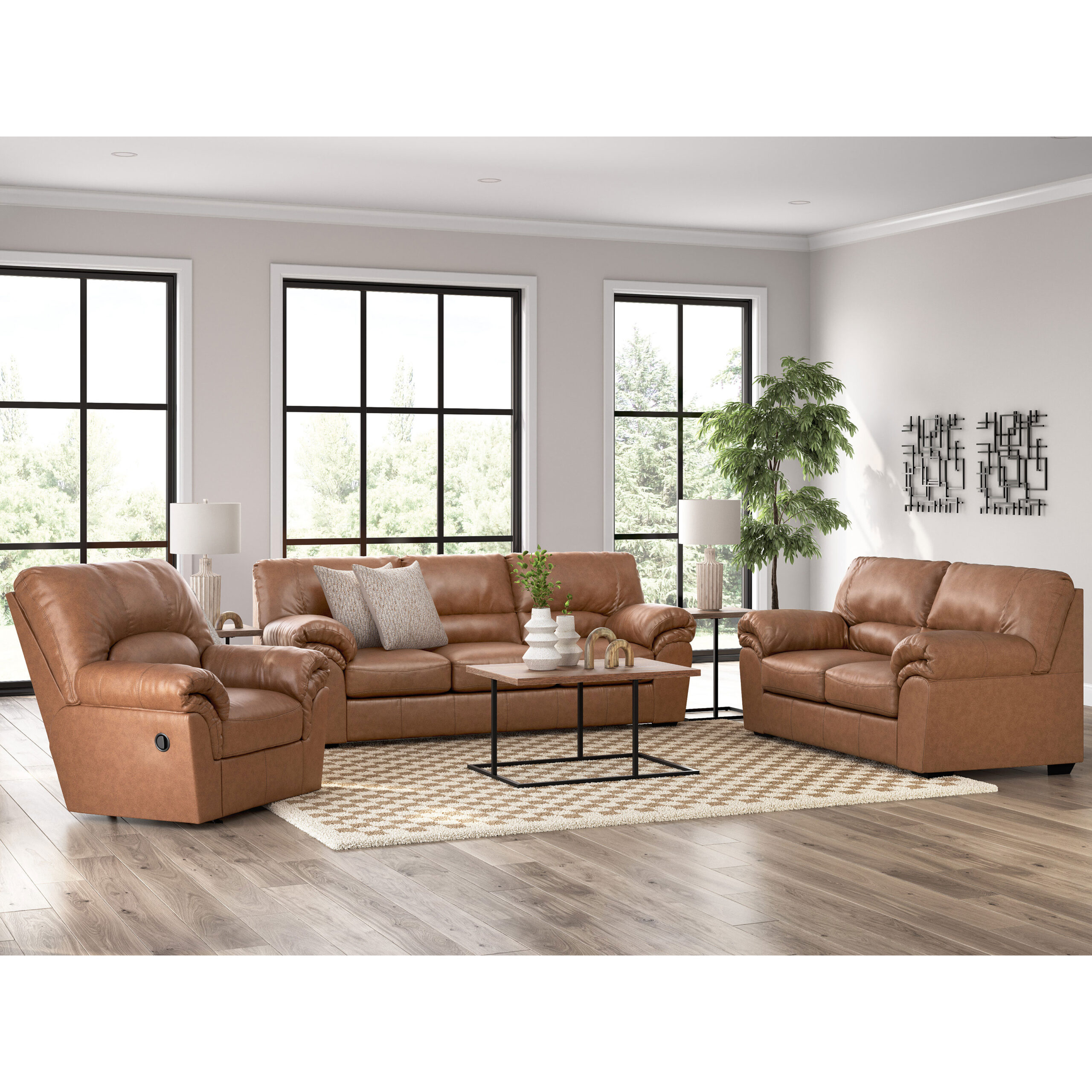 Read more about the article Ashley PC27704 Willowbend Sofa/Love in Caramel