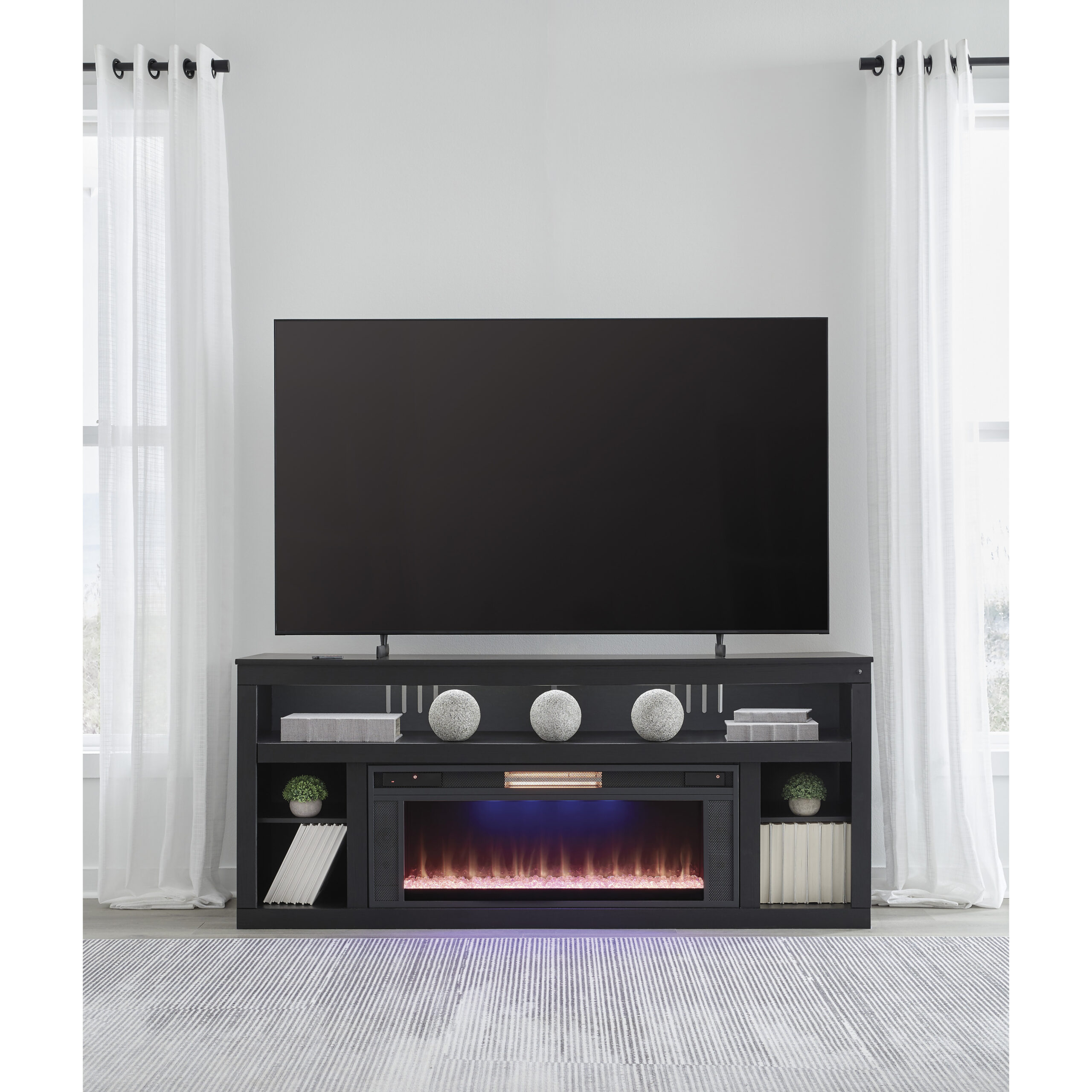 Ashley W2721-168 Cayberry 60" TV Stand in Black-image